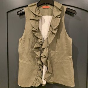 Alice & Olivia Ruffled Lapel Vest